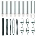 Hexagonálna ohrada vidaXL Zelená 1,5x50 m Oceľ – Obrázok 2