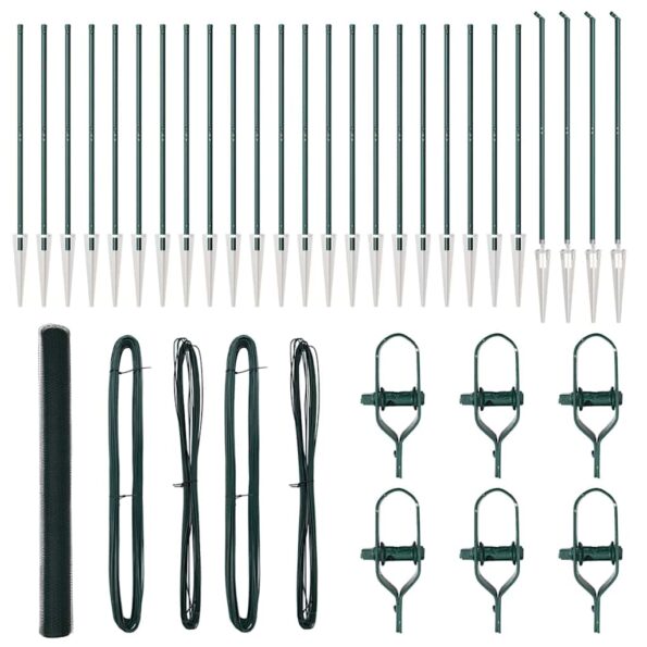 Hexagonálna ohrada vidaXL Zelená 1,5x50 m Oceľ – Obrázok 2
