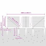 vidaXL Hexagonový plot Sivý 0,8x25 m Oceľ – Obrázok 11