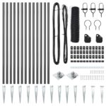 vidaXL Hexagonový plot sivý 0.8x25 m oceľ – Obrázok 2