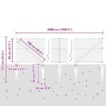 vidaXL Hexagonálny plot Šedý 0.8x50 m Oceľ – Obrázok 11