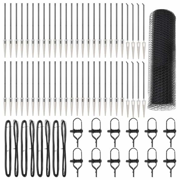 vidaXL šesťuholníkový plot sivý 0.8x100 m oceľ – Obrázok 2