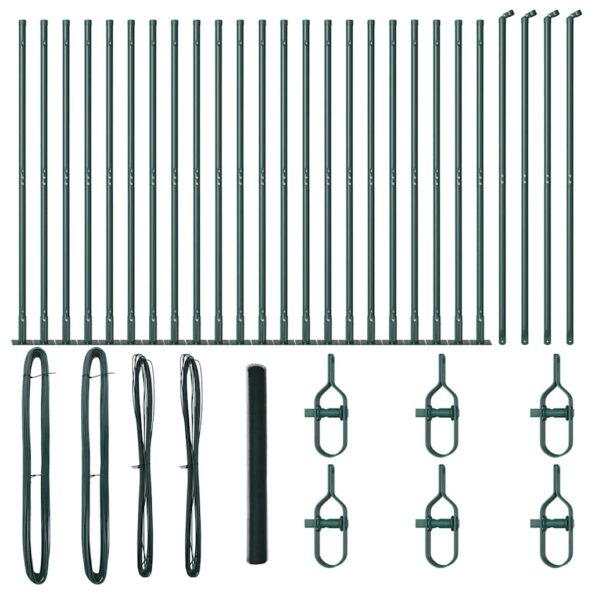 VidaXL Hexagonový plot Zelený 1.5x50 m Oceľ – Obrázok 2