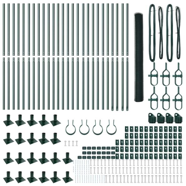 VidaXL Hexagonový plot Zelený 1.5x50 m Oceľ – Obrázok 6