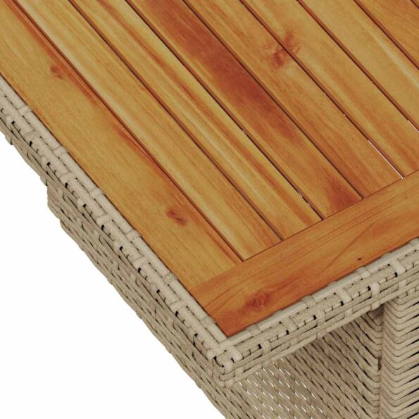 vidaXL 7-dielna záhradná pohovka s vankúšmi Béžová poly ratan – Obrázok 10