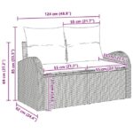 vidaXL 9-dielna súprava záhradných gaučov s vankúšmi béžový poly ratan – Obrázok 13