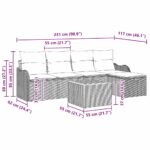 vidaXL 6-dielna súprava záhradného sofa s vankúšmi Béžový Poly ratan – Obrázok 13