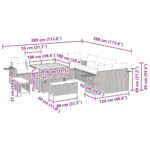 vidaXL 13-dielna súprava záhradného gauča s vankúšmi béžová poly ratan – Obrázok 13