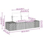 10-dielna súprava záhradných pohoviek s vankúšmi Čierna Polyratan Akát – Obrázok 10