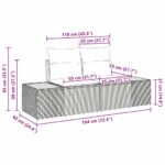 vidaXL 9-dielna záhradná pohovková sada s vankúšmi, sivá, poly ratan, akáciová – Obrázok 12