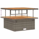 9-dielna súprava záhradného gauča s vankúšmi Šedý Poly ratan Akácia – Obrázok 9