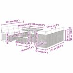 vidaXL súprava záhradného gauča s vankúšmi béžový poly ratan akácia – Obrázok 10