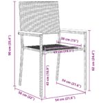 9-dielny záhradný jedálenský set čierneho polyratanu – Obrázok 10