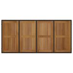 9-dielny záhradný jedálenský set čierneho polyratanu – Obrázok 8