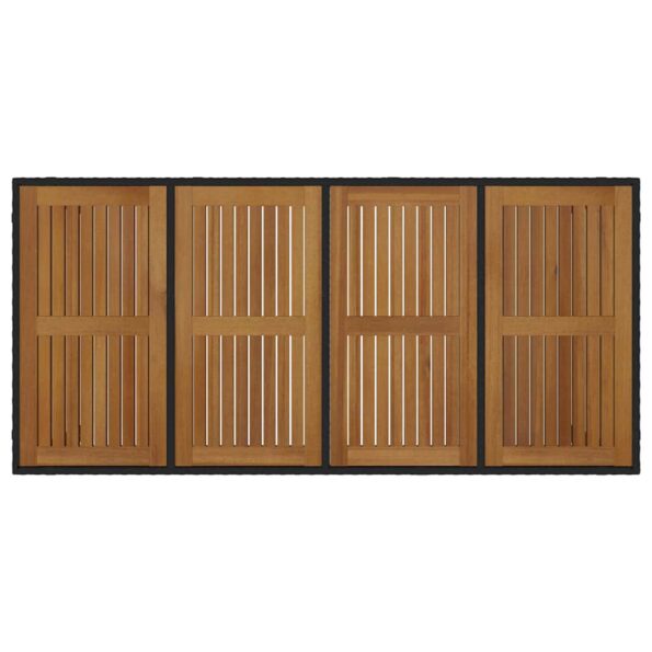 9-dielny záhradný jedálenský set čierneho polyratanu – Obrázok 8