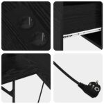 vidaXL Stôl s poličkou Čierny dub 182 x 101 x 87,5 cm Kompozitné drevo – Obrázok 10