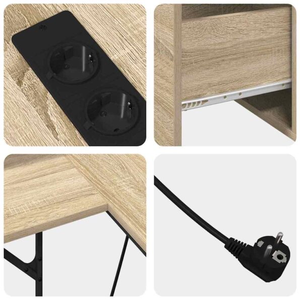 vidaXL Stôl s poličkou Sonoma dub 182 x 101 x 87,5 cm Kompozitné drevo – Obrázok 10
