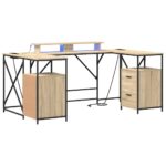 vidaXL Stôl s poličkou Sonoma dub 182 x 101 x 87,5 cm Kompozitné drevo – Obrázok 2