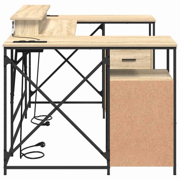 vidaXL Stôl s poličkou Sonoma dub 182 x 101 x 87,5 cm Kompozitné drevo – Obrázok 8