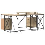 vidaXL Stôl s poličkou Sonoma dub 182 x 101 x 87,5 cm Kompozitné drevo – Obrázok 9