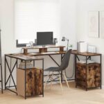 vidaXL Stôl Dymový dub 182 x 101 x 87.5 cm Kompozitné drevo