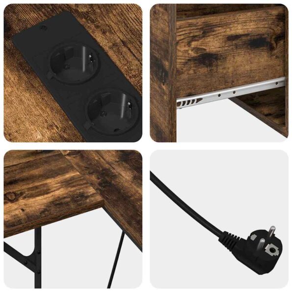 vidaXL Stôl Dymový dub 182 x 101 x 87.5 cm Kompozitné drevo – Obrázok 10