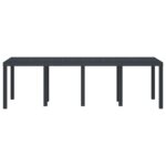 vidaXL Záhradný stôl Antracit 250 x 100 x 73 cm polyratan – Obrázok 2