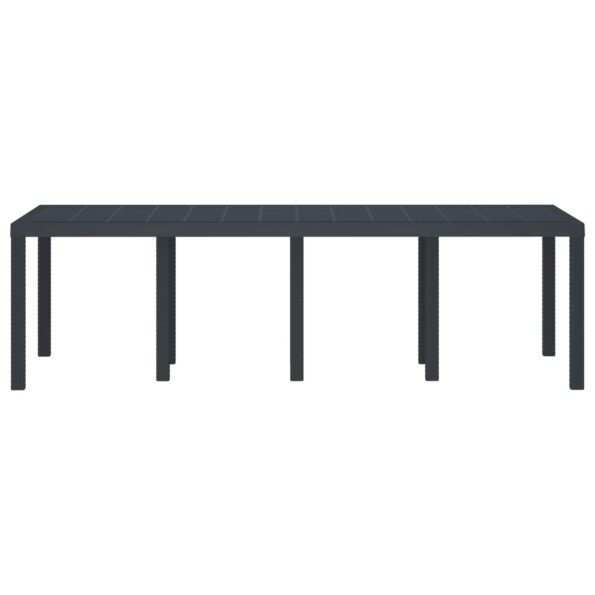 vidaXL Záhradný stôl Antracit 250 x 100 x 73 cm polyratan – Obrázok 2