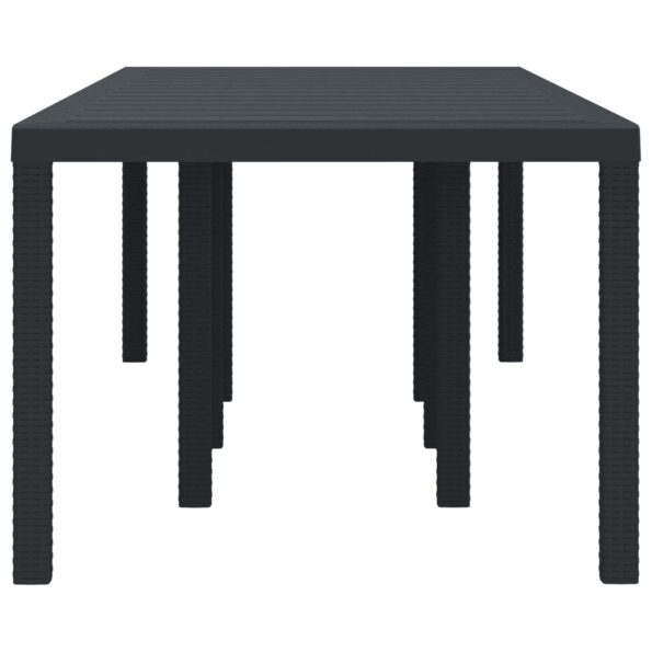 vidaXL Záhradný stôl Antracit 250 x 100 x 73 cm polyratan – Obrázok 3
