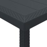vidaXL Záhradný stôl Antracit 250 x 100 x 73 cm polyratan – Obrázok 5