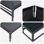 vidaXL Súprava záhradných pohoviek 7 pcs Antracitová Oceľ – Obrázok 7