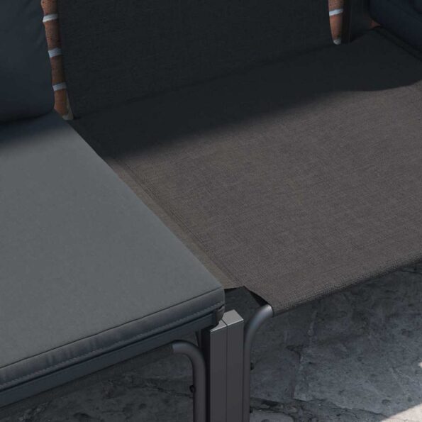 vidaXL Súprava záhradných pohoviek 5 pcs Antracitová Oceľ – Obrázok 4