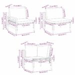 vidaXL Súprava záhradných pohoviek 11 pcs Antracitová Oceľ – Obrázok 13