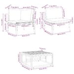 vidaXL Súprava záhradných pohoviek 14 pcs Antracitová Oceľ – Obrázok 12