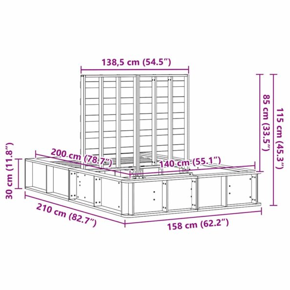 vidaXL Biela posteľ s úložným priestorom - 140 x 200 cm – Obrázok 12
