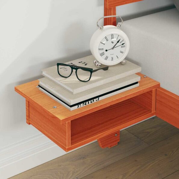 vidaXL Rám postele Voskovo hnedá 200 x 200 cm Borovicový masív – Obrázok 3