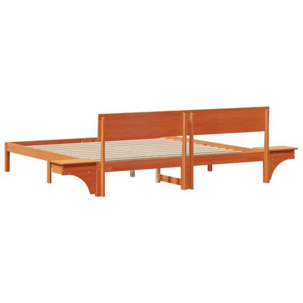 vidaXL Rám postele Voskovo hnedá 200 x 200 cm Borovicový masív – Obrázok 7
