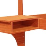 vidaXL Rám postele Voskovo hnedá 200 x 200 cm Borovicový masív – Obrázok 9