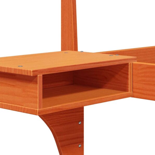 vidaXL Rám postele Voskovo hnedá 200 x 200 cm Borovicový masív – Obrázok 9