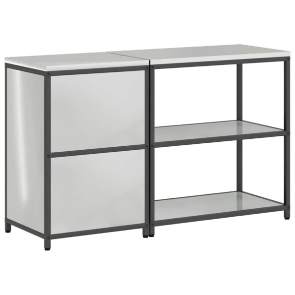 vidaXL Kuchynský úložný set 2 pcs Strieborný 150 x 50 x 92 cm – Obrázok 11