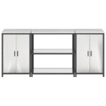 vidaXL Kuchynský úložný set 3 pcs Strieborný 210 x 50 x 92 cm – Obrázok 10