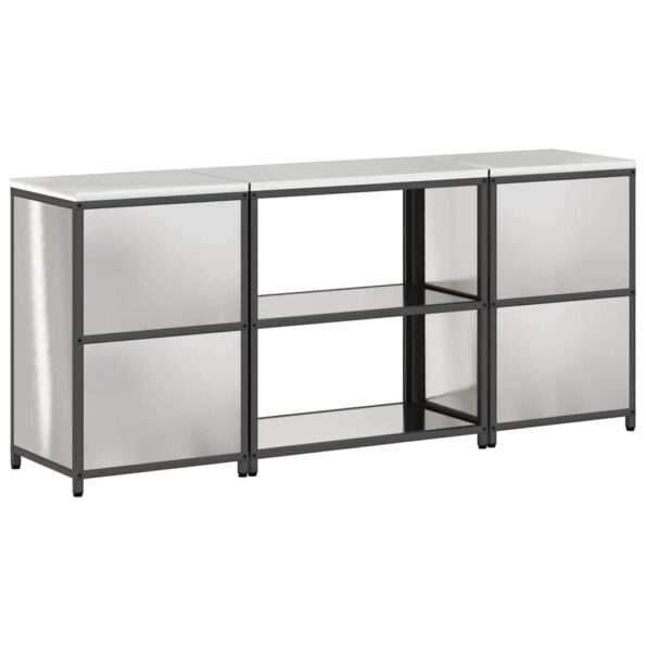 vidaXL Kuchynský úložný set 3 pcs Strieborný 210 x 50 x 92 cm – Obrázok 12