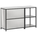 vidaXL Kuchynský úložný set 2 pcs Strieborný 150 x 50 x 92 cm – Obrázok 10