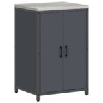 vidaXL Kuchynský úložný set 2 pcs Antracitová 120 x 50 x 92 cm – Obrázok 7