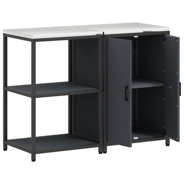 vidaXL Kuchynský úložný set 2 pcs Antracitová 120 x 50 x 92 cm – Obrázok 8