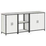 vidaXL Súprava kuchynského úložiska 3 pcs Biela 210 x 50 x 92 cm – Obrázok 2