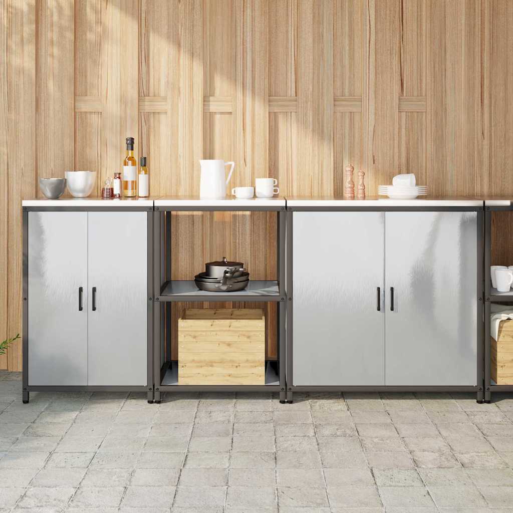 3392705_1.jpg vidaXL Súprava kuchynského úložiska 3 pcs Strieborná 210 x 50 x 92 cm – Obrázok 1