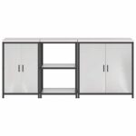 vidaXL Súprava kuchynského úložiska 3 pcs Strieborná 210 x 50 x 92 cm – Obrázok 10