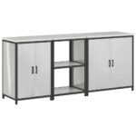 vidaXL Súprava kuchynského úložiska 3 pcs Strieborná 210 x 50 x 92 cm – Obrázok 2