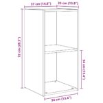 vidaXL Sada televíznych stolíkov 6 pcs Staré drevo Kompozitné drevo – Obrázok 11